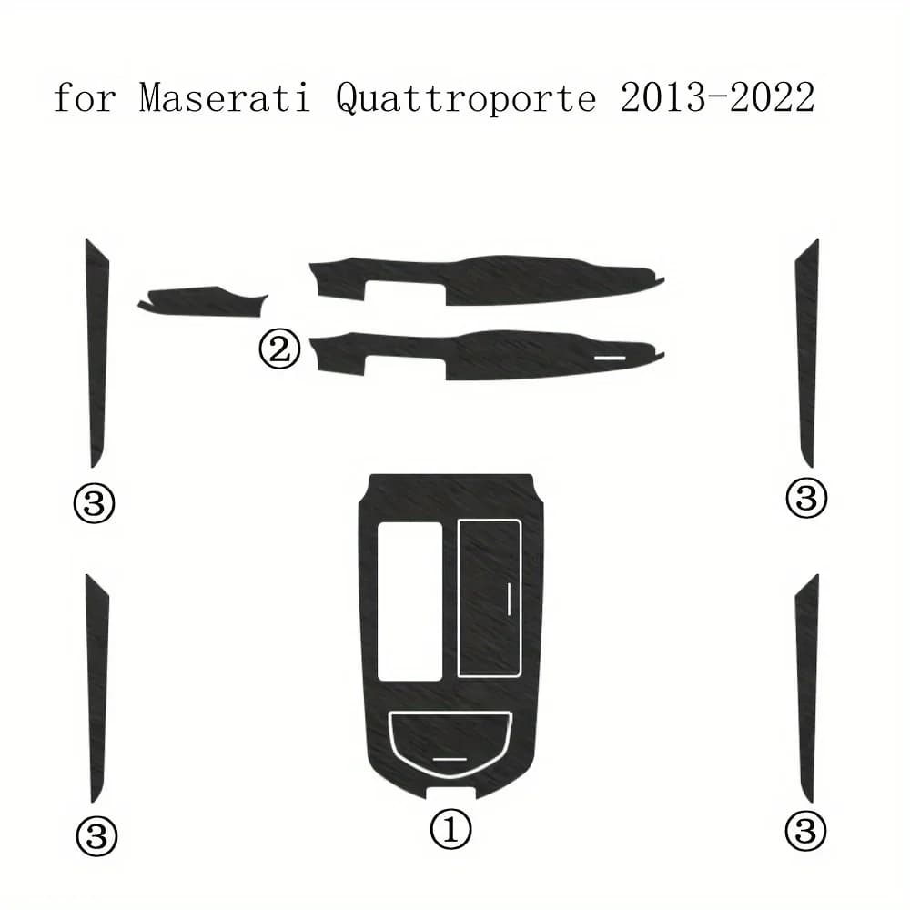 PVC Carbon Fiber Interior Sticker Set For Left-Hand Drive Maserati Quattroporte 2013-2022