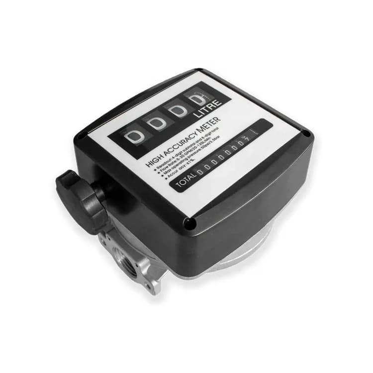 4-Position mechanical flowmeter for fuel and liter counters