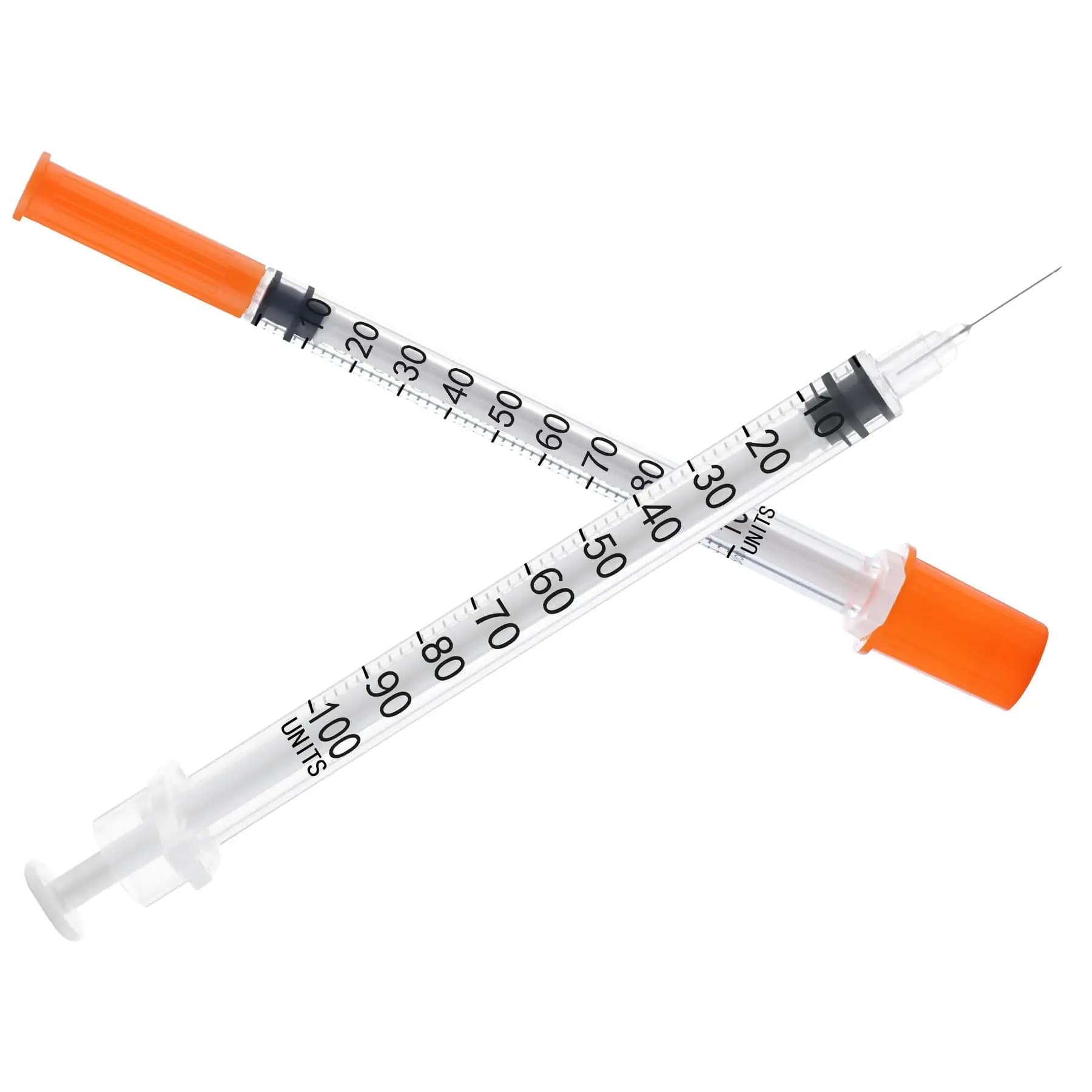1ml Sterile Individual Packaging Lab Supplies Insulin Syringe with 31Ga 1/4 Inch and 31Ga 5/16 Inch Needles Pack of 100