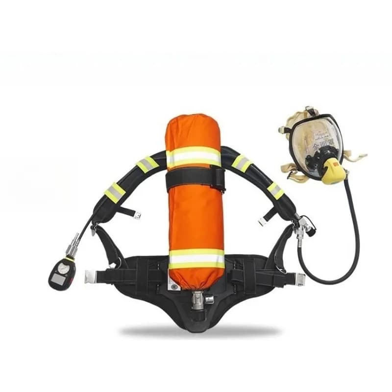 Single and double bottle positive pressure air respirator, industrial chemical air respirator