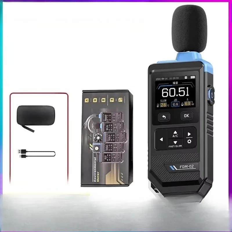 FDM-02 Professional Digital Noise Meter Sound Level Meter Handheld Sound Level Detector Decibel Measuring Instrument