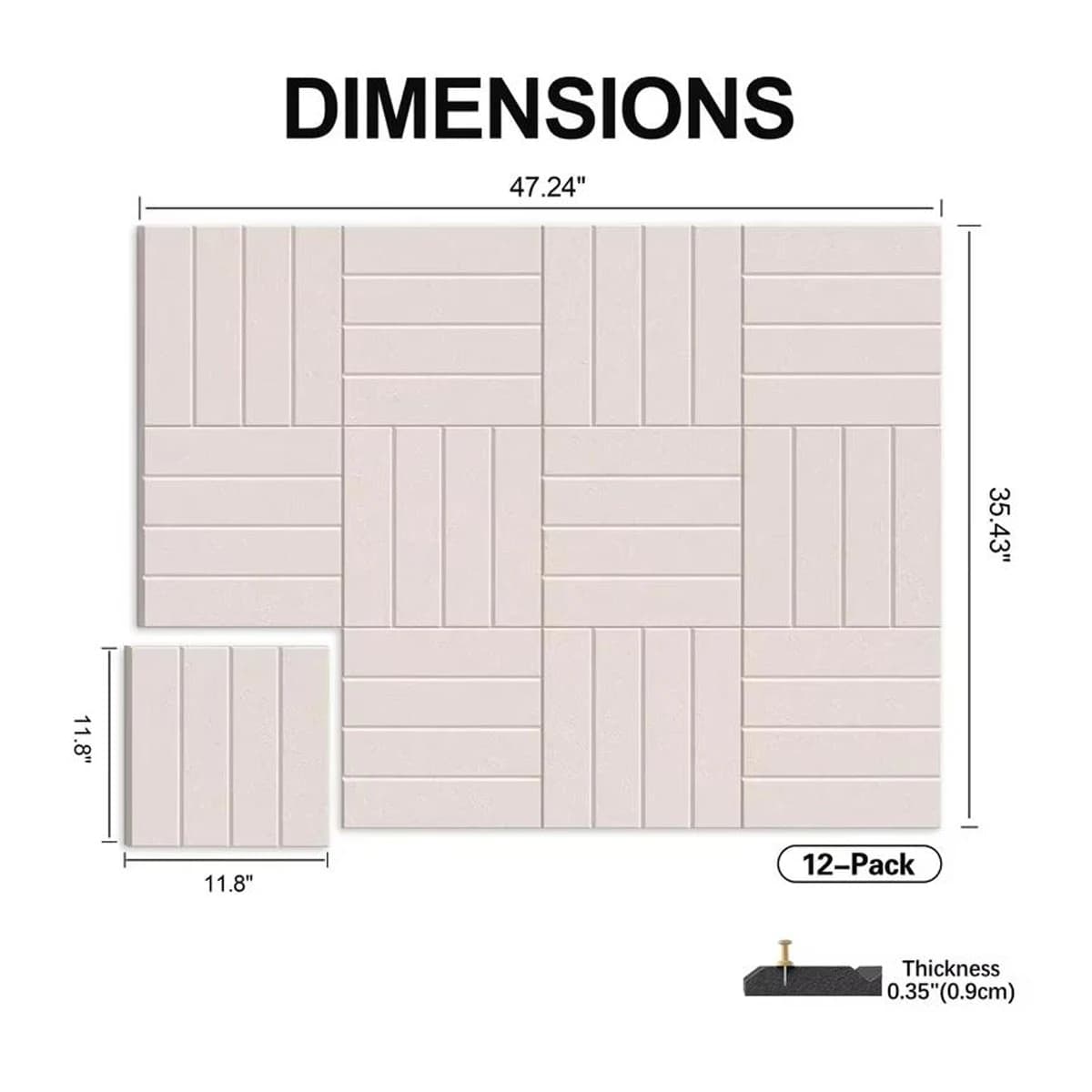 6/12 PC Felt Wall Tiles Cork Bulletin Pin Note Photo Boards Decor for Home Office Ceiling Living Room Sound Proof Acoustic Panel