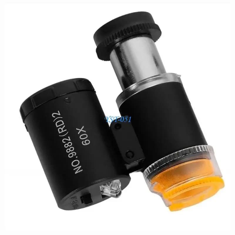 E15A Lightweight 60X Handheld Glass With LED Light For Detailed Tasks