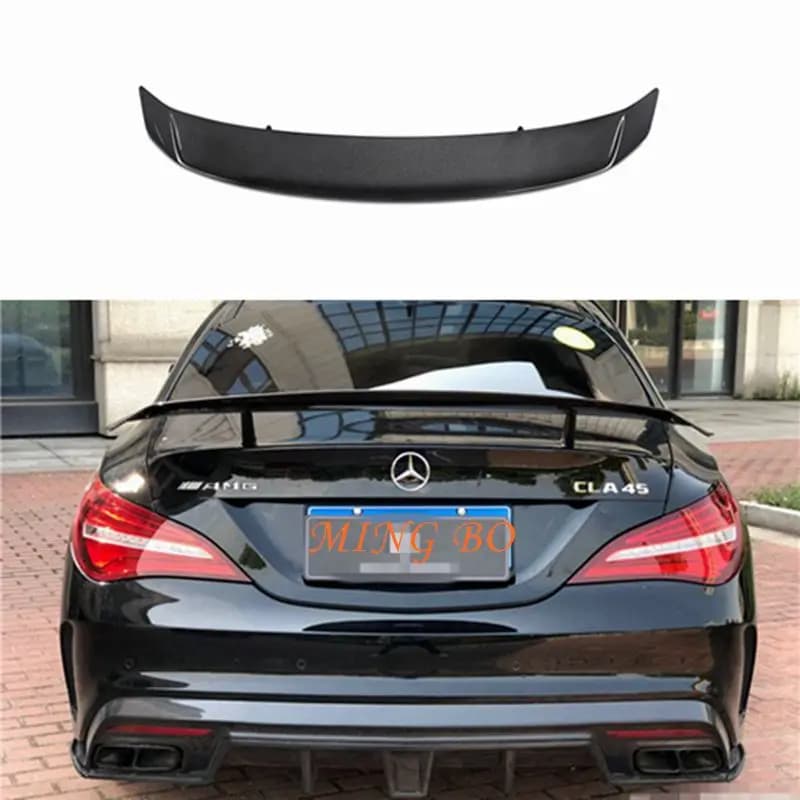 GT Spoiler FOR  Mercedes CLA Wing CLA45 W117 C117 Matt Carbon Fiber Rear Trunk Lid Spoiler CLA180 CLA200 CLA250 CLA260 2013 ON