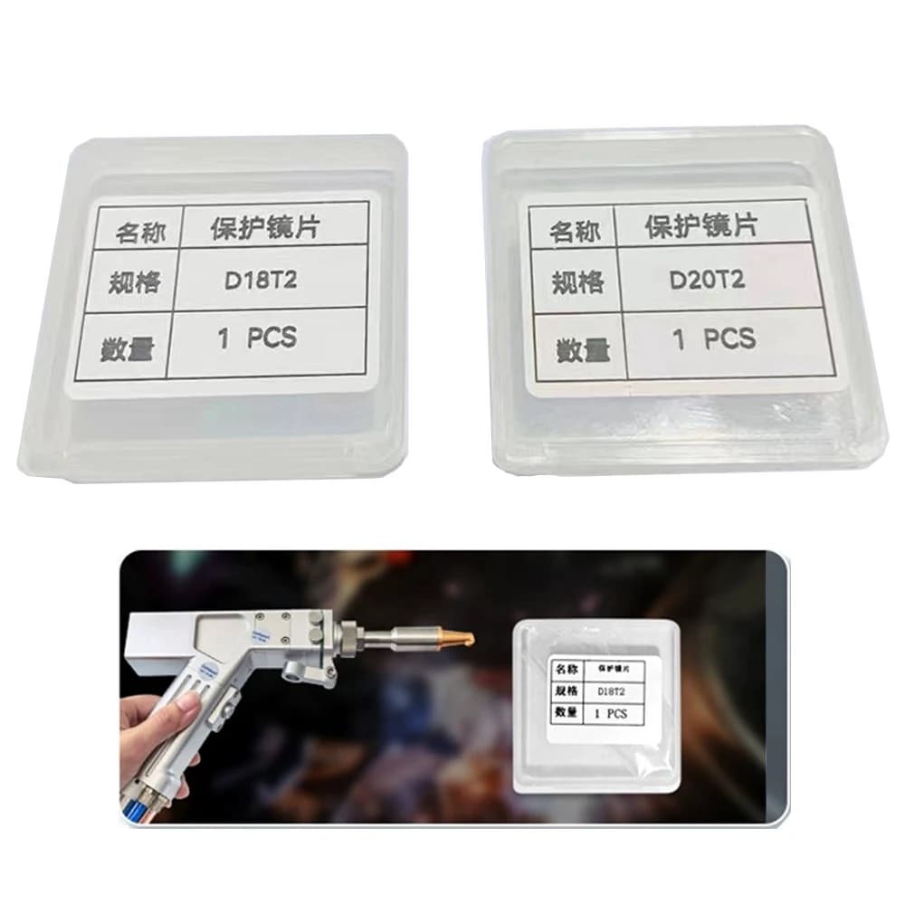18x2/20x2/20x3/20x4mm Hand-Held Fiber Laser Welding Protective Window Lens Welder Protective Lens for WSX Welding Heads