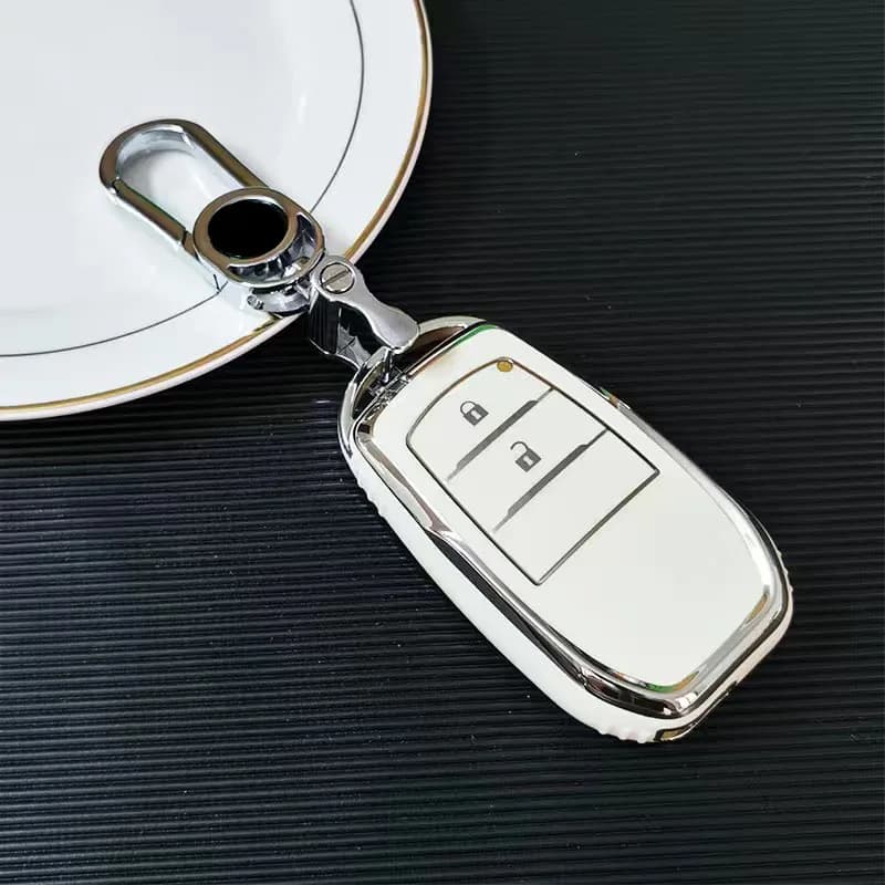 Car Remote Key Case Cover Keychain For Toyota Corolla SE 2023 Camry 50 55 TLC200 Yaris Land Cruiser Prado150 RAV4 Venza SIENNA