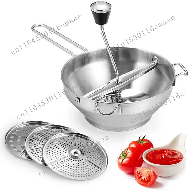 Suitable for wire handle jam grinder stainless steel manual vegetable blender jam grinder hand shaker mixer