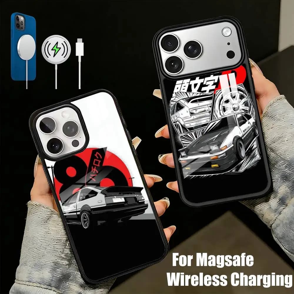 T-Trueno A-AE-86 Classic JDM-Cars Phone Case For iPhone17,16,15,14,13 Plus,Pro Max Magnetic For Magsafe Wireless Charging
