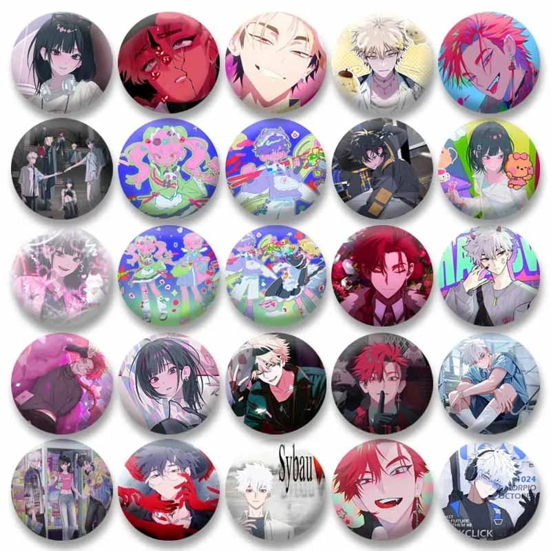 Link Click Anime Brooch Charles Lucas Fresh Button Badge for Clothing Handbag Fashion Jewelry Accessories Lapel Pins XMAS Gifts