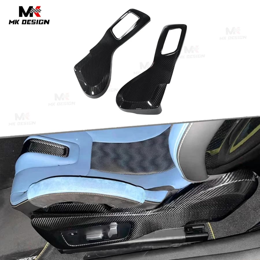 Dry Carbon Fiber Side Seat Trim Covers for BMW G80 M3 G82 G83 M4 2021UP Seat Panel Interior Trim Body Kit Car Accessories