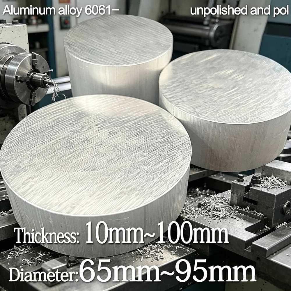 6061 High Quality Aluminum Alloy Round Rod, Diameter: 65~95mm, Length: 10~100mm, Widely Used, At Your Own Discretion
