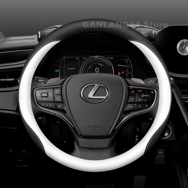 Leather Car Steering Wheel Cover For Lexus NX250 NX350h NX450h+ ES250 ES300h ES350 UX250h UX300e LX LM Auto interior Accessories