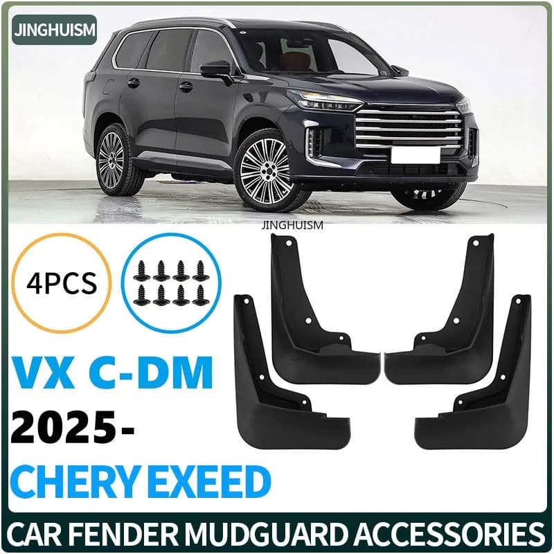 Wheel Arch Flares Compatible For Chery Exeed VX C-DM 2025 Automotive Exterior Trim Decoration Front Rear Black Set Accessories