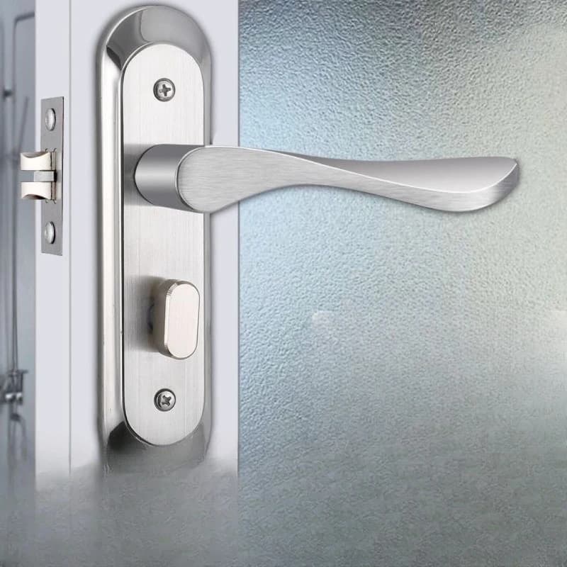 Toilet door Keyless aluminum alloy toilet, toilet, door Stainless steel door