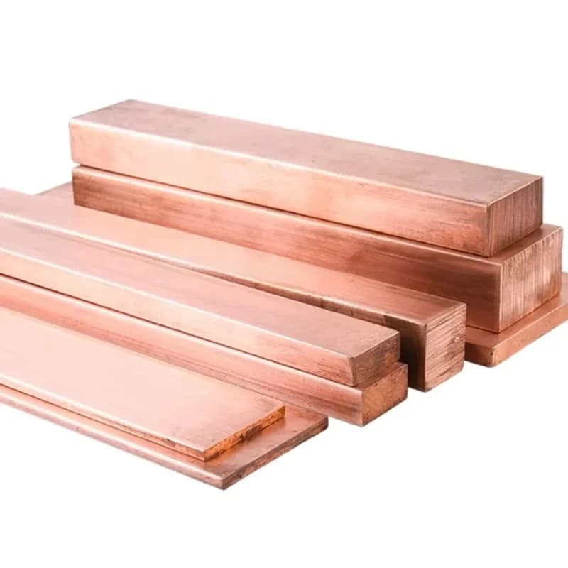 Pure Red Copper T2 Purple Copper Plate Strip Custom Thickness 1-10mm Width 5-50mm