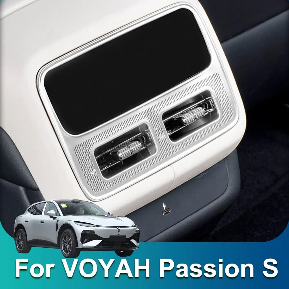 Suitable For VOYAH Passion S 2026 2027 Rear Air Conditioning Vent Mask Car Modification Parts Stainless Steel Decorative Cover
