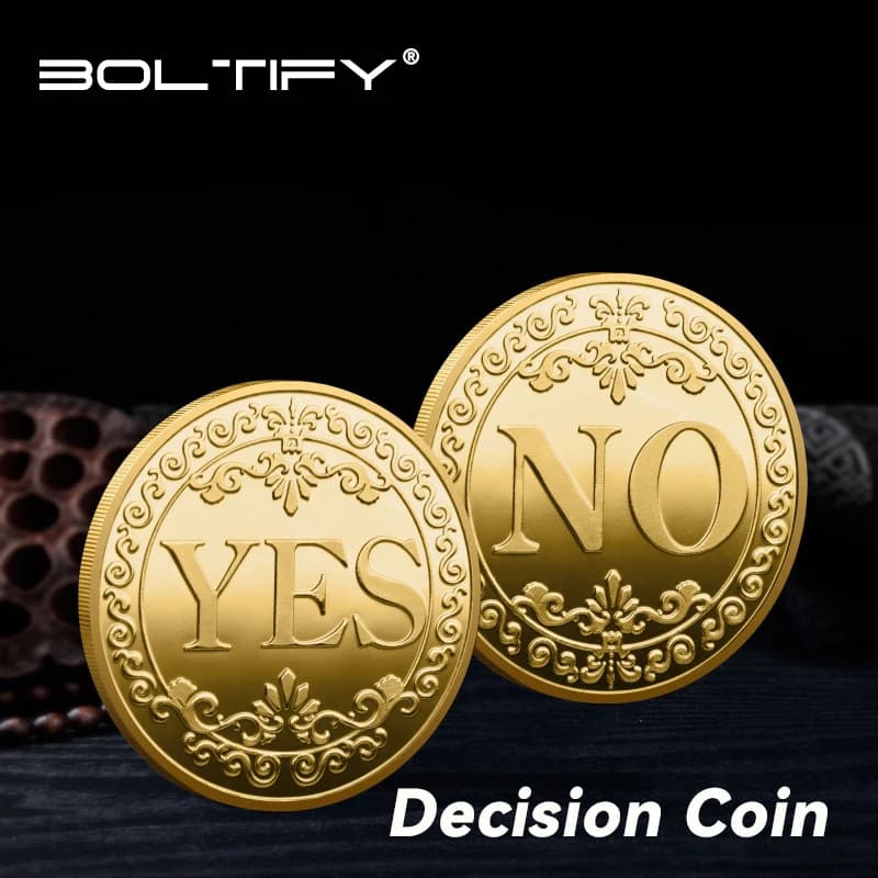 1PC Bronze Yes or No Commemorative Coin Souvenir Non-currency Coins Game Prop Challenge Coins Collection Decoration Crafts