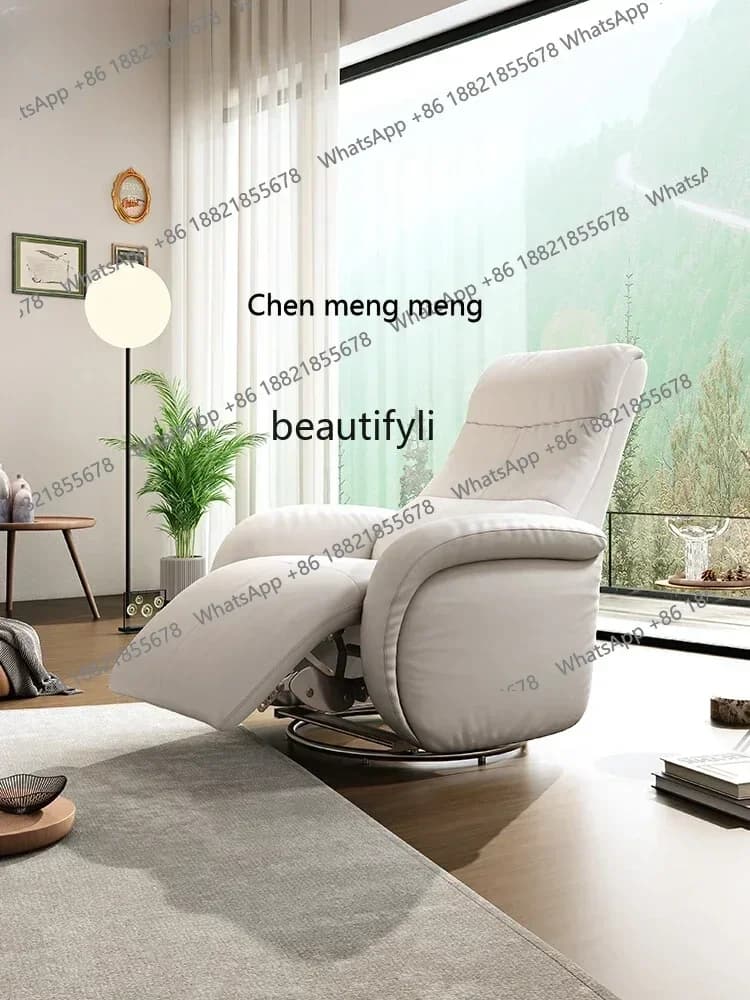 A182  Electric Multifunctional Sofa Leather Recliner Italian Living Room Leisure Lazy Rocking Chair Single