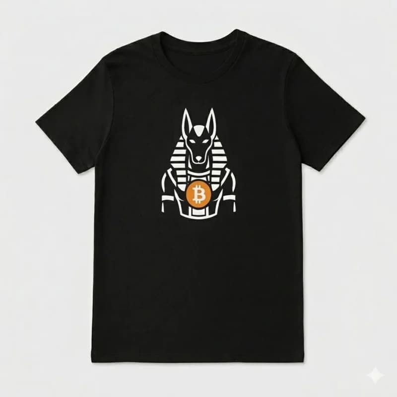 Anubis Bitcoin Power Tee - Crypto Wealth, Legacy And Decentralized Strength printed Bitcoin Symbol Graphic Tee All size tops