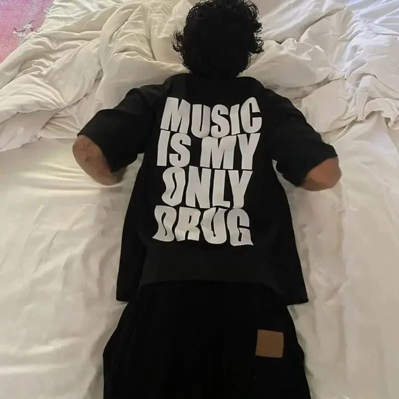 Mens Womens Short Sleeve T-Shirt Summer Cotton Trendy Niche Casual Fashion Tee English Graphic Print Top Apparel