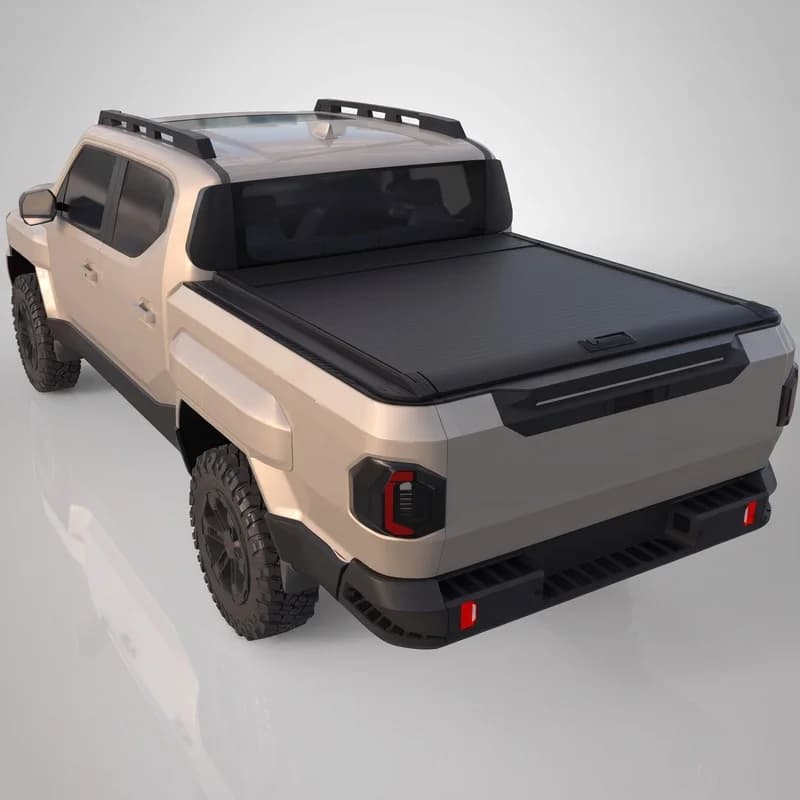 High Quality OEM Hard Retractle Tonneau Cover Tasman Double C Aluminum Lid Shutter Waterproof Dustproof No-Drill 4X4