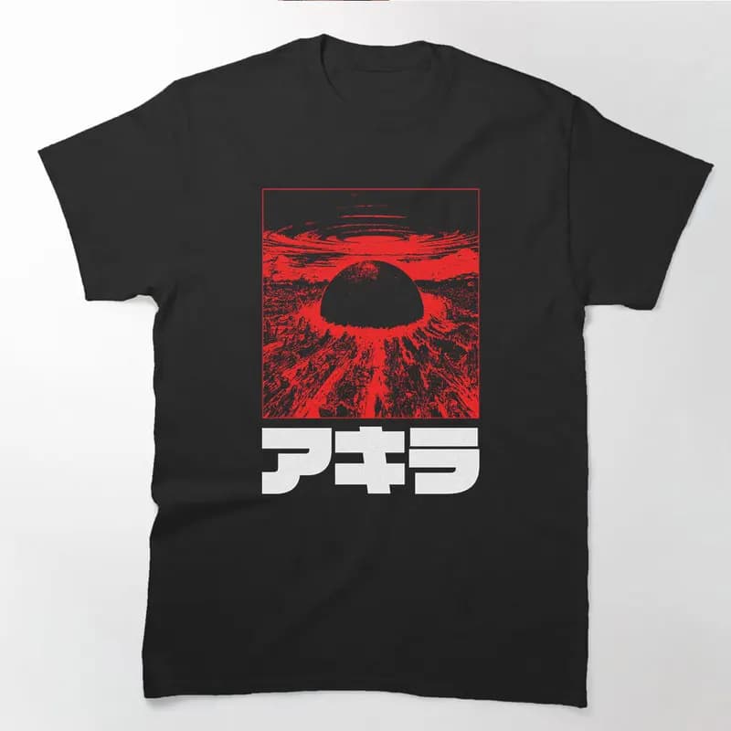 Akira Cyberpunk City Explosion Anime Gift T‑Shirt 0807 Retro Sci‑Fi Manga Graphic Tee Shotaro Kaneda Neo‑Tokyo Unisex Streetwear