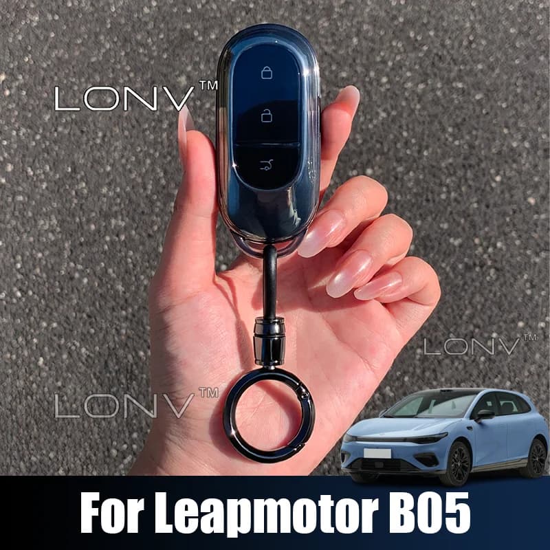 Soft TPU Key Cover For Leapmotor B05 2026 2027 Key Set Card Car Remote Control Case Buckle Anti-scratch Clear Case Accessories
