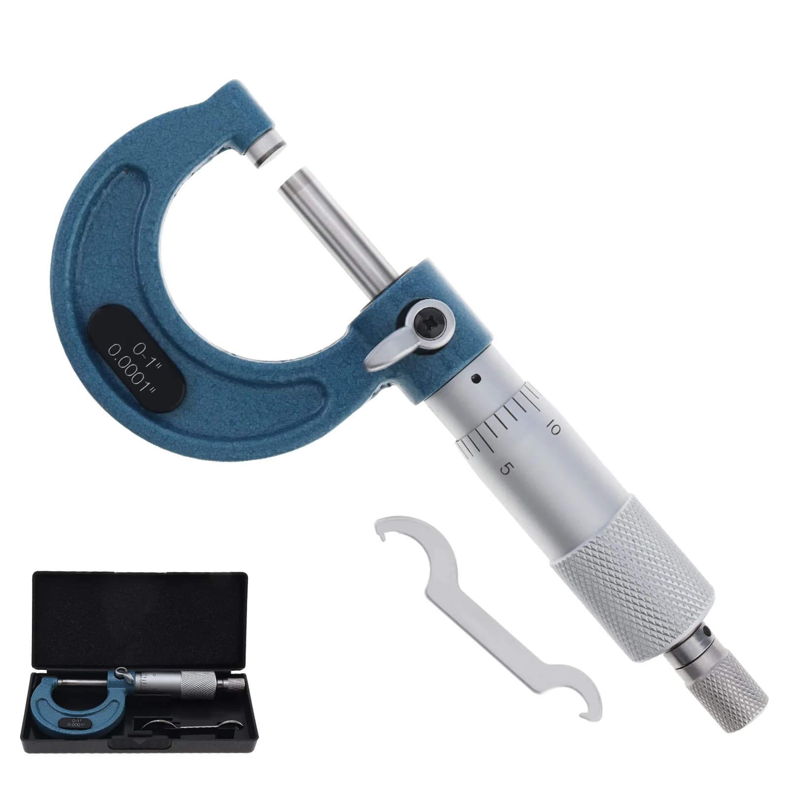 0-1 inch Outside Micrometer Measuring Gauging Tool Scale Mechanical Imperial Caliper Precision Micro Meter Ratchet Stop Tool