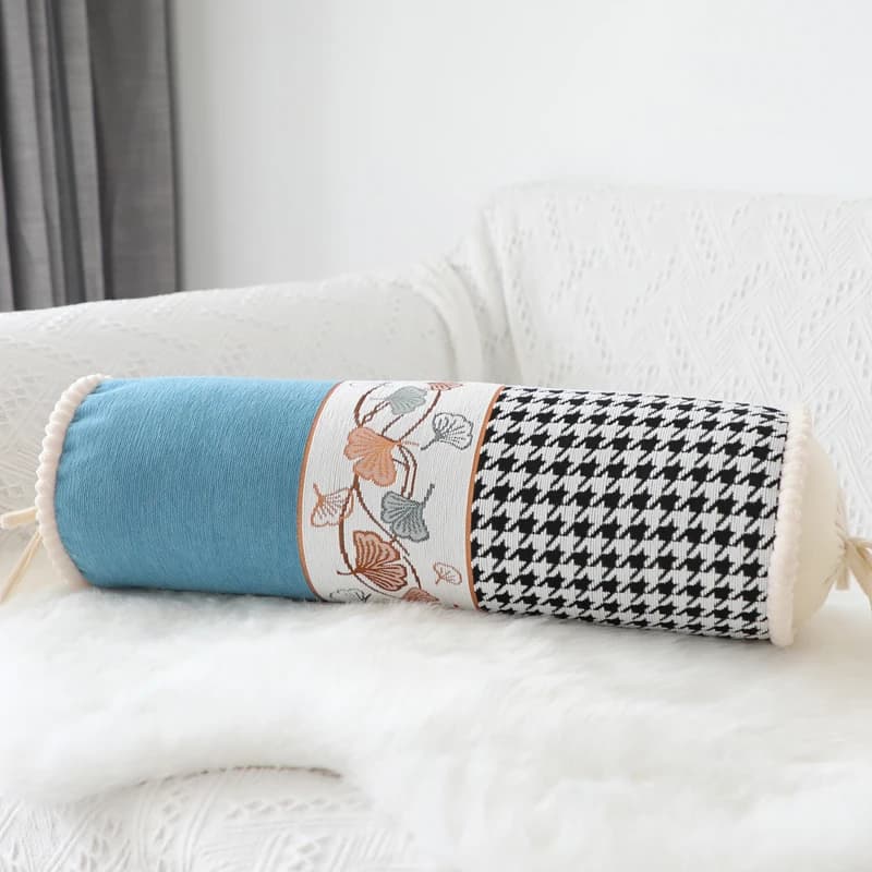 Columnar Candy Pillow Living Room Sofa Waist Cushion Nordic Chenille Cylindrical Pillow Bedroom Backrest Removable And Washable