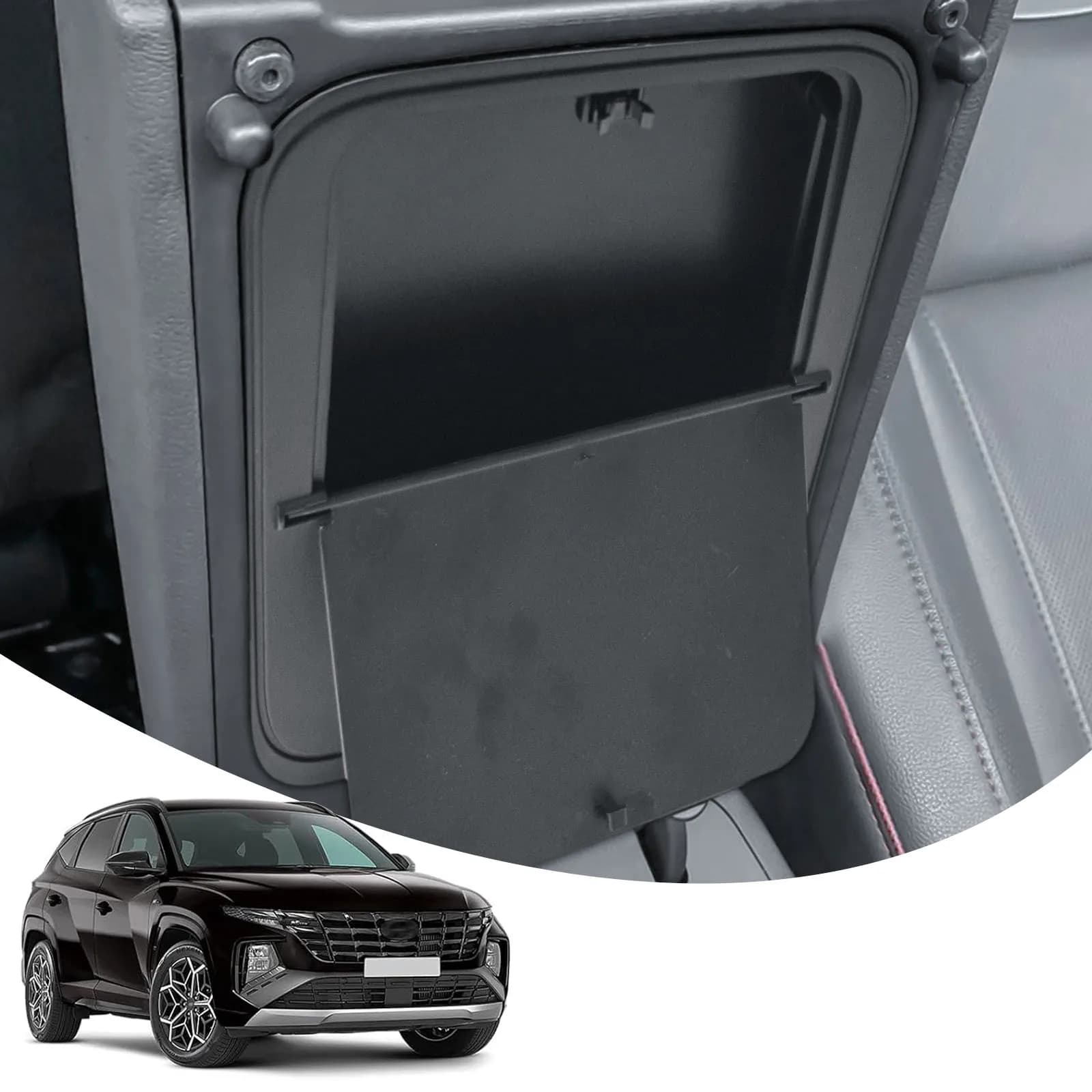 For 2022 2023 2024 Hyundai Santa Cruz Armrest Center Console Hidden Box Tray Armrest Storage Organizer Hidden Box Accessories