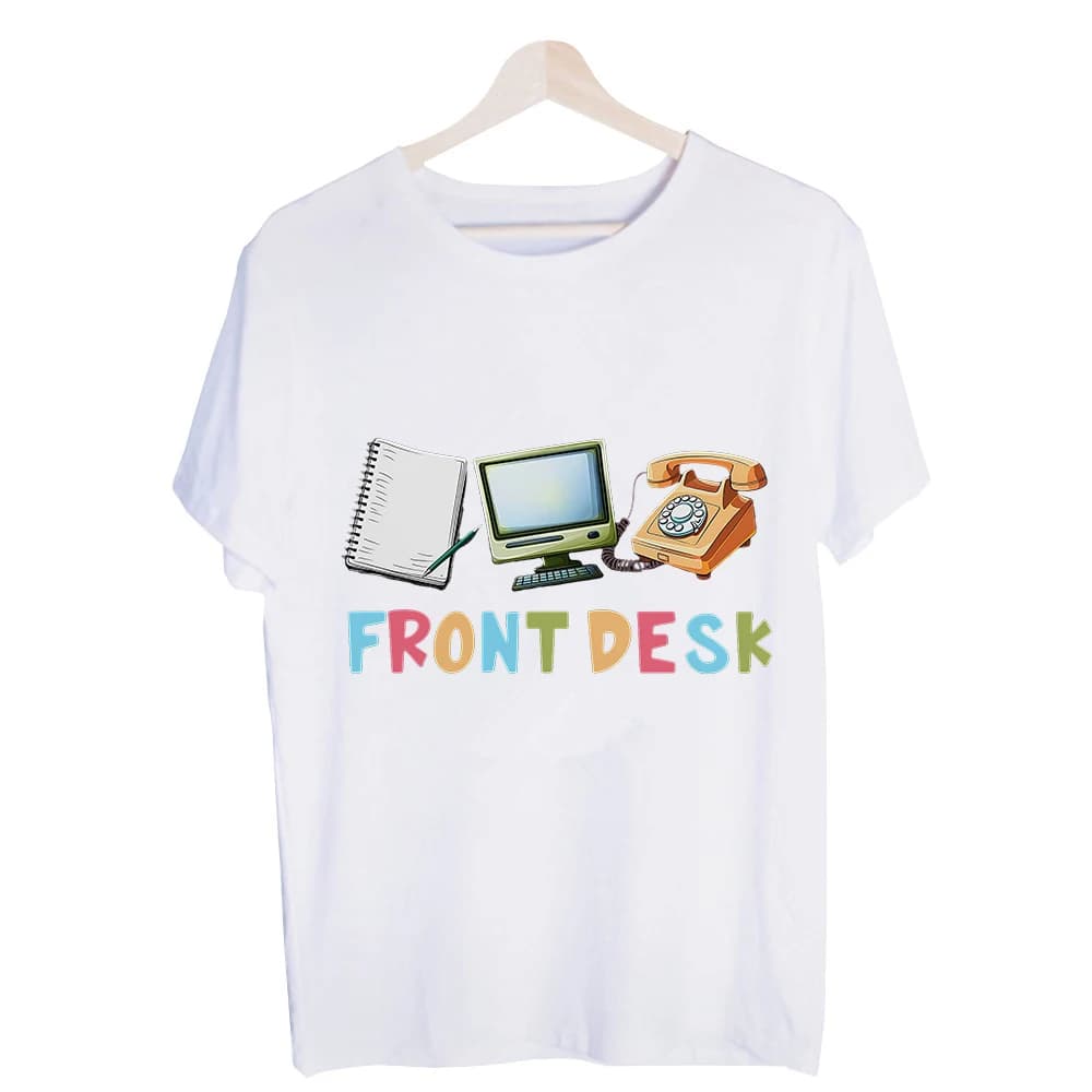 Men's Office Supplies Graphic Tee, Short Sleeve Crew Neck T-Shirt for Work Casual and Daily Wear