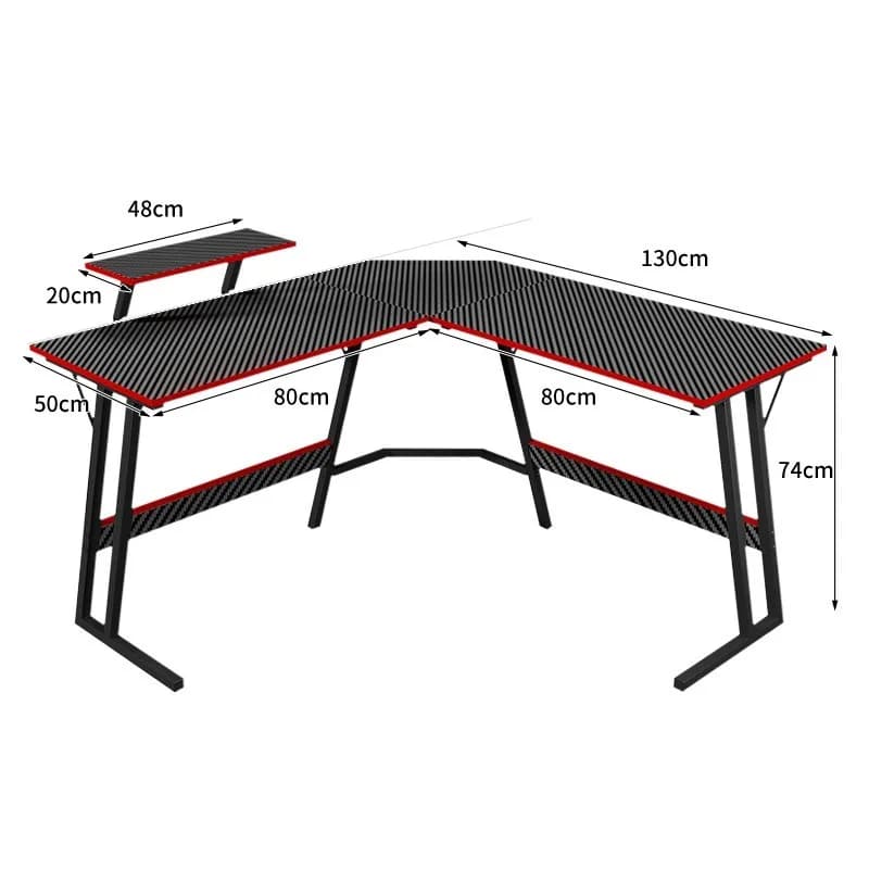 L-shaped corner computer desk, corner double desk, desktop gaming desk, assembled study table
