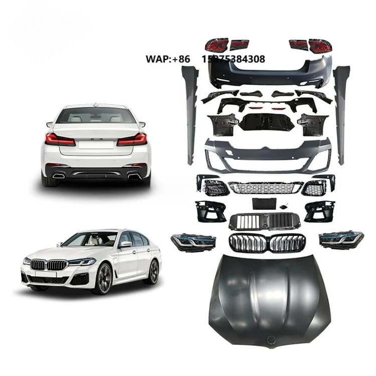 2016-2021  5 Series G30 Pre Upgrade MT G30LCI M Sport Full Set Body Kit with Polished Finish Plastic ABS Material