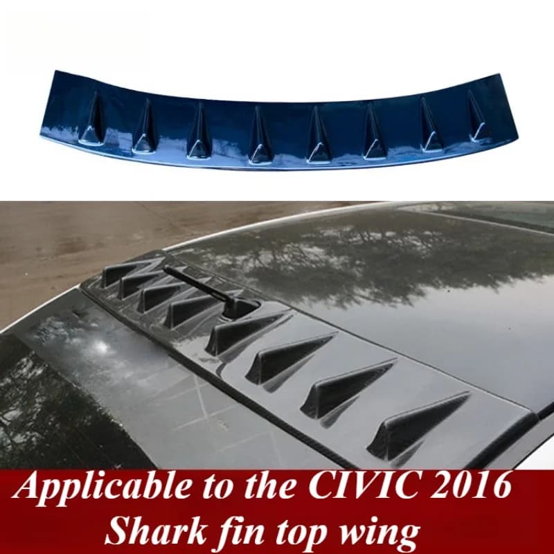 For Honda Civic 2016 Shark Fin Antenna Cover Roof Spoiler Carbon Fiber Look Exterior Styling Auto Car Accessories Automobiles