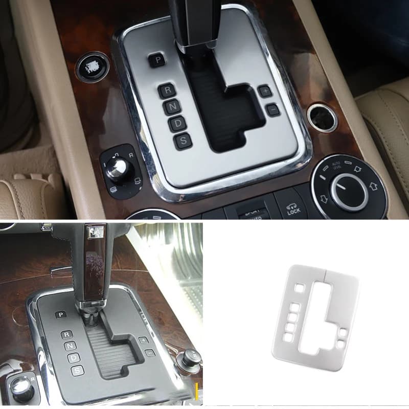 1pc Stainless Steel Car Styling Gear Shift Panel Trim Sticker Frame Cover for Volkswagen Touareg 2003-2010 Interior Accessories