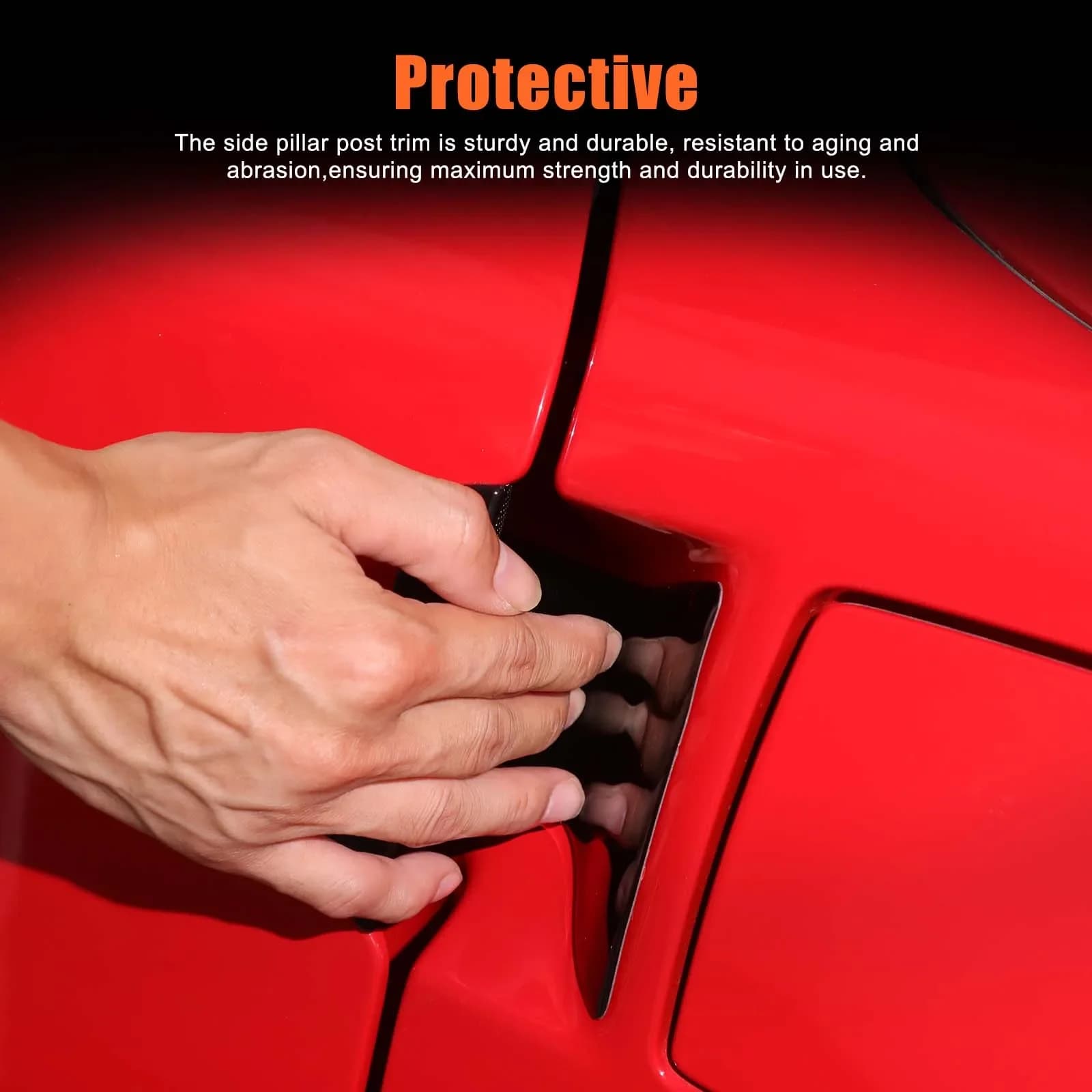 For Chevrolet Corvette C6 2005-2013 PVC Black Car Door Handle Door Bowl Protection Cover Trim Sticker Car Accessories