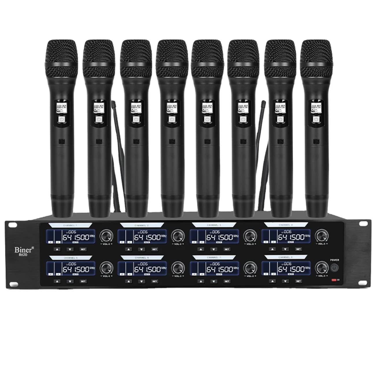 Professional Long-Distance Reception Handheld Dynamic Wireless Microphone for Stage Performance