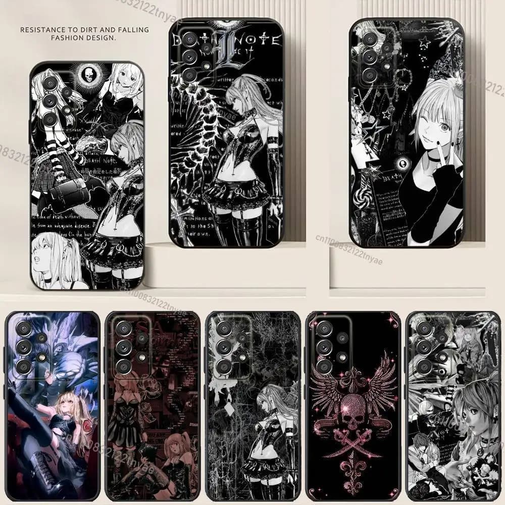 Misa D-Death N-Note Phone Case For Samsung S24,21,22,23,30,Ultra,20,Plus,Note,10,9,Black soft silicone case TPU
