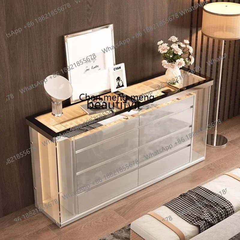 xzItalian light luxury cloakroom jewelry storage jewelry cabinet bedroom minimalist bedside bucket cabinet wall locker