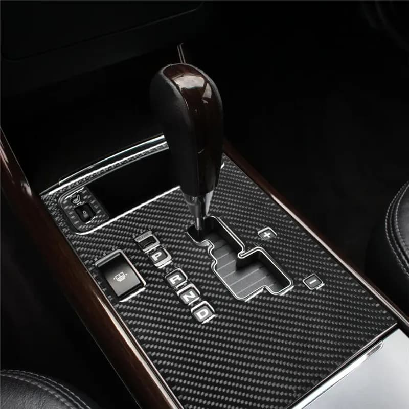 3Pcs Car Interior Gear Automatic Transmission Panel Carbon Fiber Sticker For Hyundai Azera 2006-2011 Styling Auto Accessories