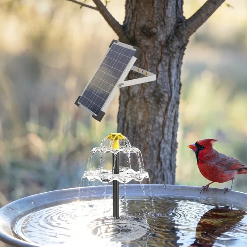 Solar fountain pump, waterproof battery, adjustable water mode