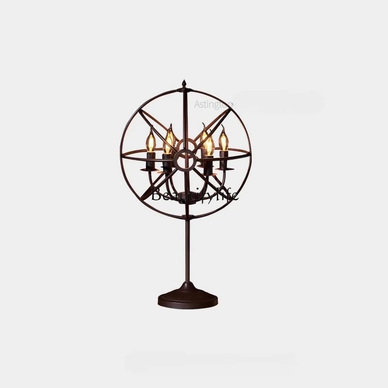 Designer American country luminous ornament retro living room creative gyroscope-shaped decoration