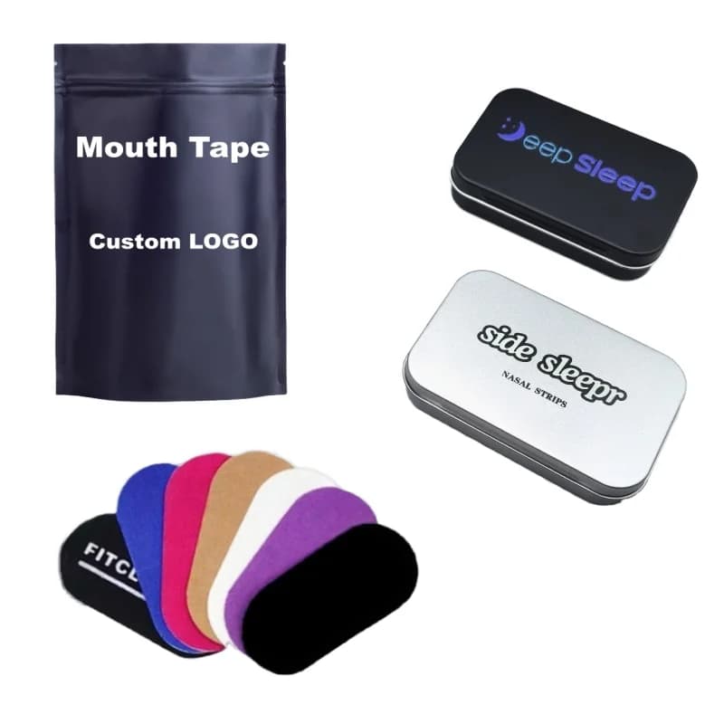 10PCS Ce certified high-quality materials, latex-free custom packaging, black, pink, anti-snoring microporous mouth with sleep