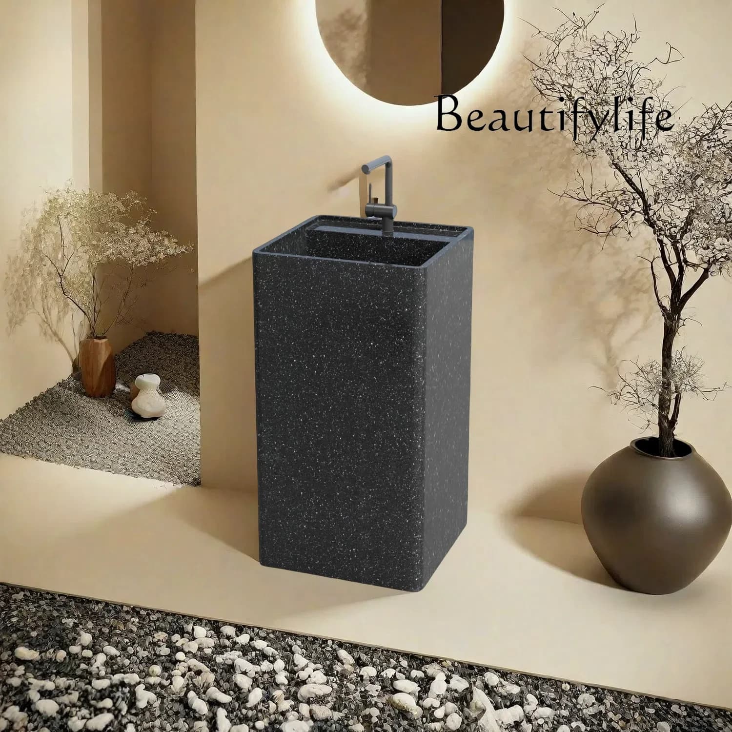 X Medieval Retro Olive Green Fruit Green Floor-to-ceiling Small Apartment Balcony Outdoor Bathroom Cabinet Bathroom Cabinet