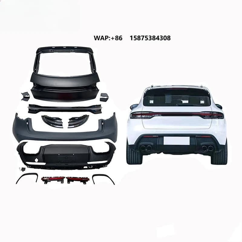 2014-2018 Body Kits for Cars 95B Upgrade 2023 Model Rear Bumper Taillights Brake Turn Signals for Macan