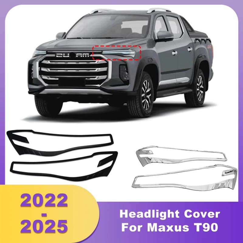 Front Headlight Cover Headlamp Trim Decorative Strip Lamp Hoods For Maxus T90 2022 2023 2024 2025 Car Accessories
