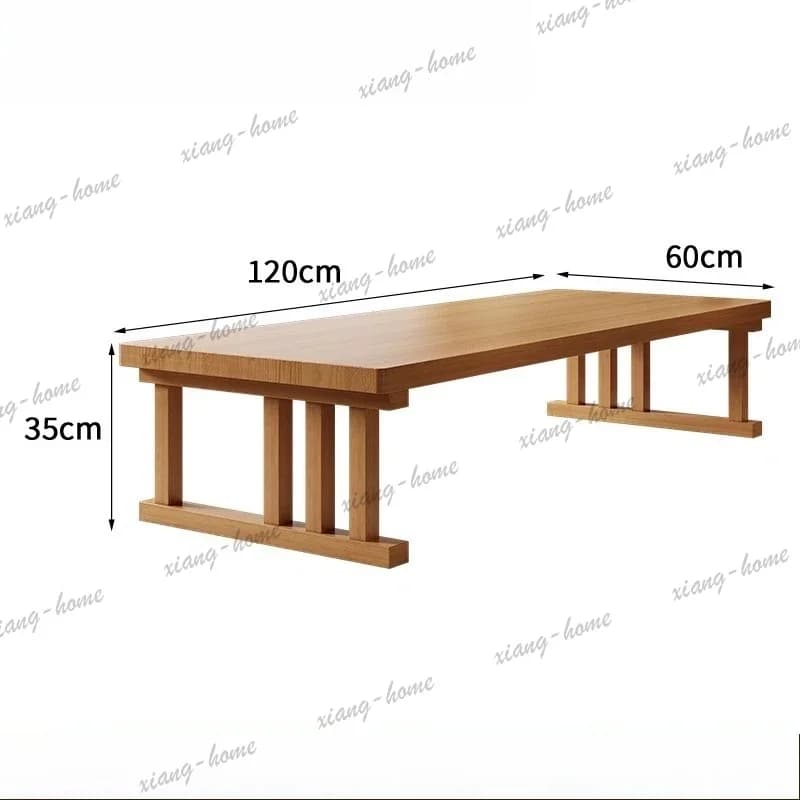 LJY Living Room Balcony Coffee Tables Retro Homestay Minimalism Tea Coffee Tables Low Wooden Furniture Quemó MH40CJ