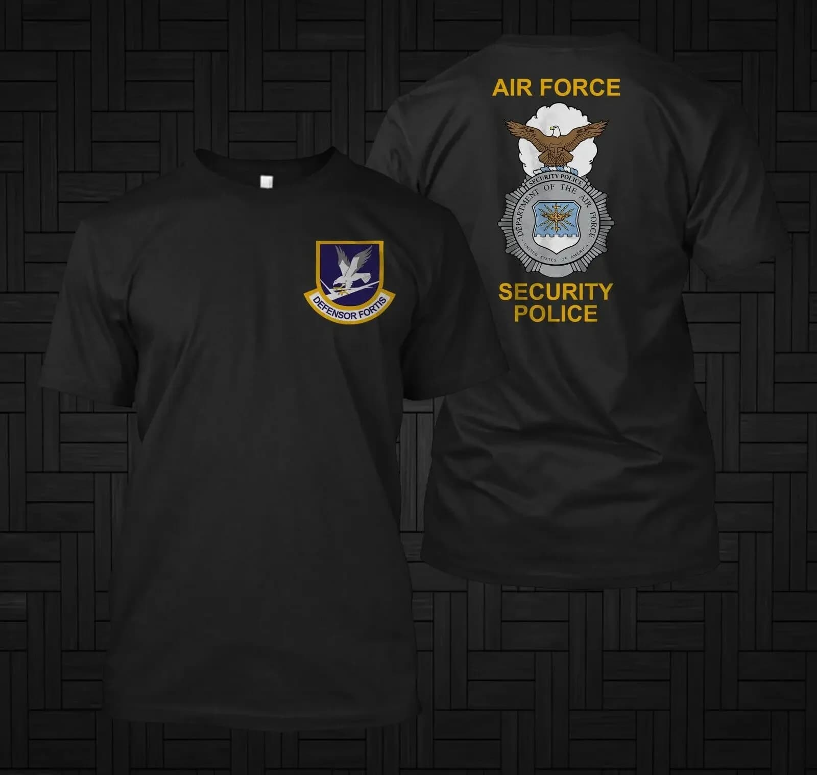 US Air Force Security  Forces Defensor Fortis T-Shirt 100% Cotton O-Neck Short Sleeve Summer Casual Mens T-shirt
