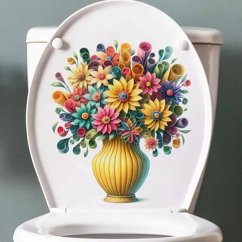 Floral Bouquet Stickers Decoration for Living Room, Wall, Bedroom, Toilet and Home Decor Waterproof Decals M1606