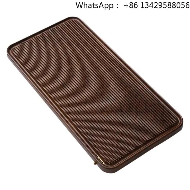 Chinese Solid Wood Tea Tray Full Bakelite Drainage Tea Table Household Living Room Water Outlet Tea Serving Tray For TeaCeremony